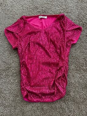 Hot Pink Sequin Top